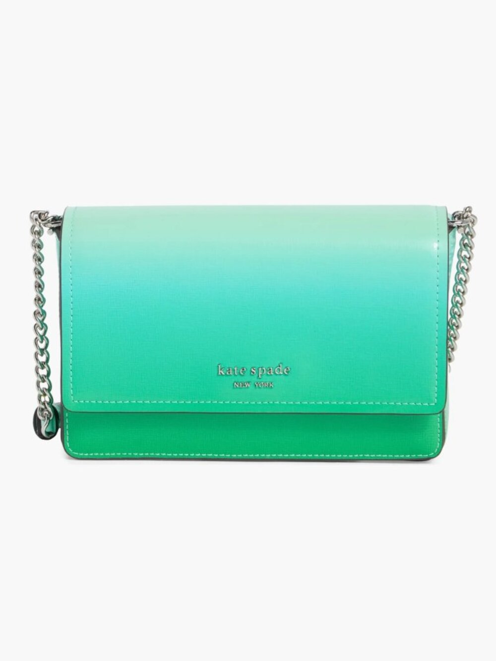 Kate Spade New York Morgan Mint Green Ombré Saffiano Leather Crossbody Bag